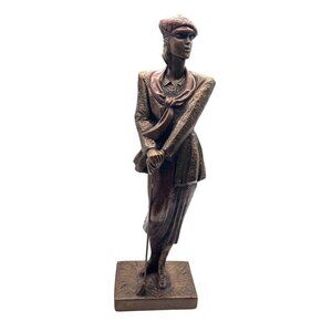 Vtg Austin Sculpture '90 Female Golfer Statue Bridie Bronze A. Daniel artist 16"